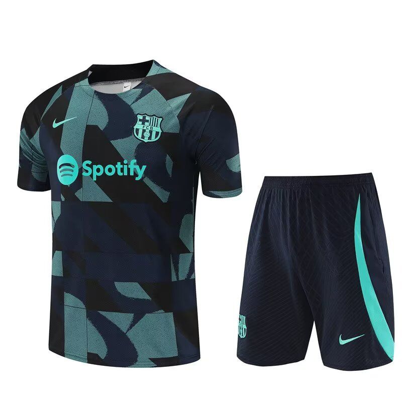 AAA Quality Barcelona 23/24 Black/Green Training Kit Jerseys